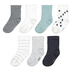 Ecru + grey + blue