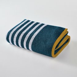 Peacock blue/white