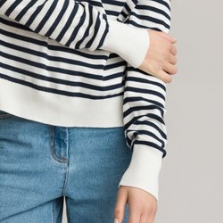 Ivory / navy stripe