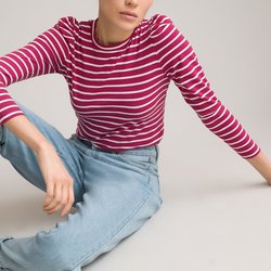 Burgundy striped