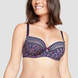 Print/navy background