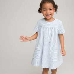White/blue striped