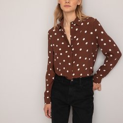 Brown/white polka dots