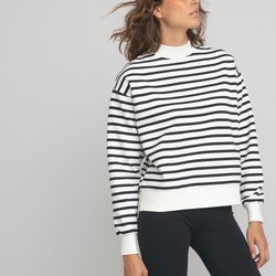 Ivory/black striped