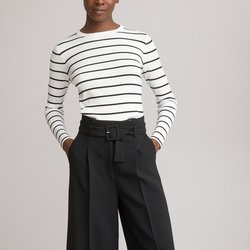 Black striped/white