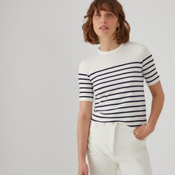 Ivory / navy stripe