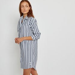 Blue striped/white