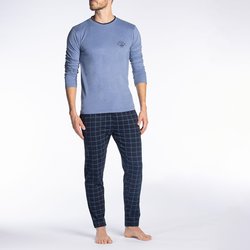 Blue marl+printed
