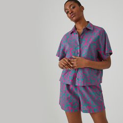 Green print/pink