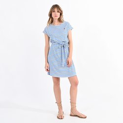 Blue striped/white