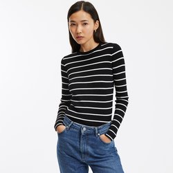 Black/ivory striped