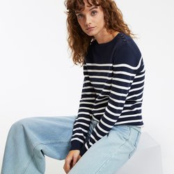 Ivory/burgundy striped