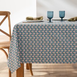 Print/blue background
