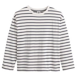 Ecru/navy striped