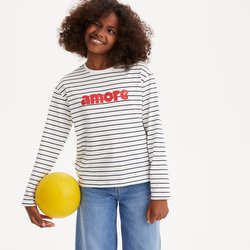 Ecru/navy striped