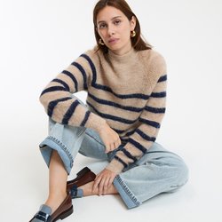 Beige stripes/navy