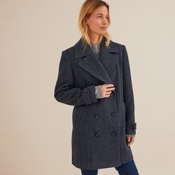 Navy herringbone/ivory