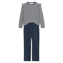 Navy blue + striped