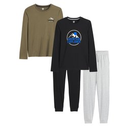 Khaki + black