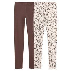 Brown + ecru print