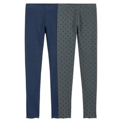 Navy blue+green print