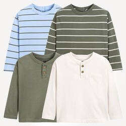 Ecru/blue/khaki