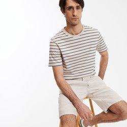 Beige/blue stripe