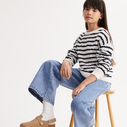 Ecru/navy striped