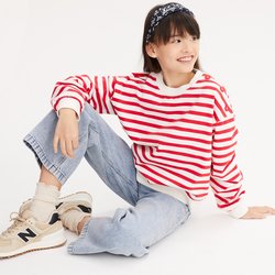 Red/ecru striped
