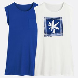 Printed + blue