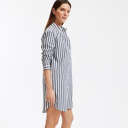 Blue striped/white
