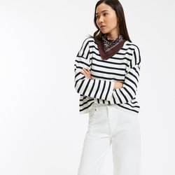 Ivory / navy stripe