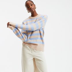 Beige stripe/blue