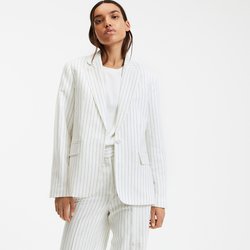 Ecru/navy striped