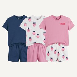 Navy + pink + ecru