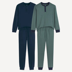 Navy blue + khaki