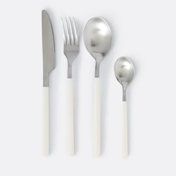 Stainless steel/ecru