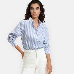 Blue striped/white