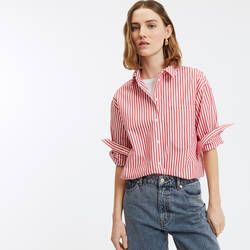 Red striped/white