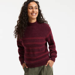 Burgundy striped