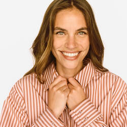 Pink/camel stripe