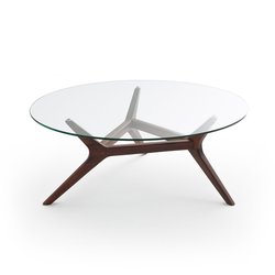 Walnut/glass