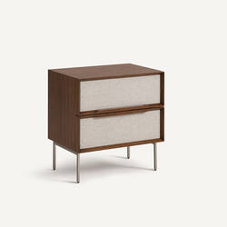 Dark walnut / linen wood