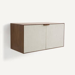 Dark walnut / linen wood