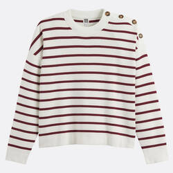 Ivory / navy stripe