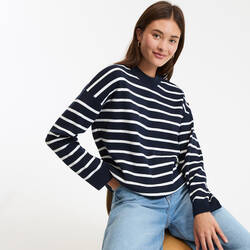 Black/ivory striped