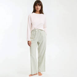 Ecru /green striped