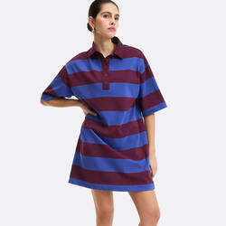 Burgundy/blue striped