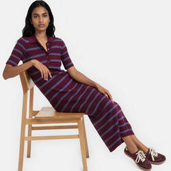Burgundy striped