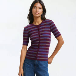 Burgundy striped
